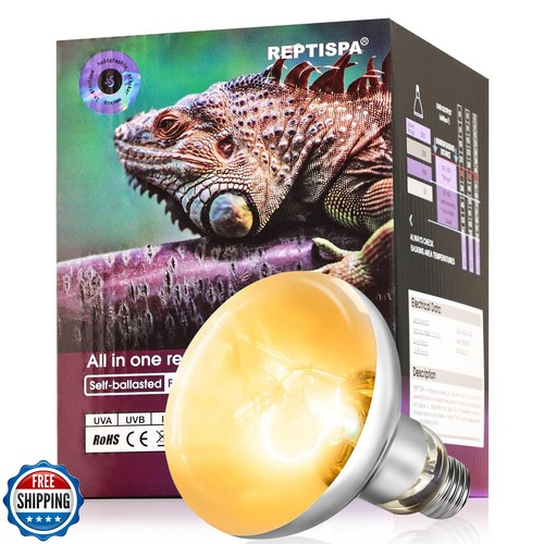 Heat Lamp Bulb, 160 Watt Full Spectrum UVA UVB Reptile Heat Bulb, Basking Spo - Picture 1 of 5