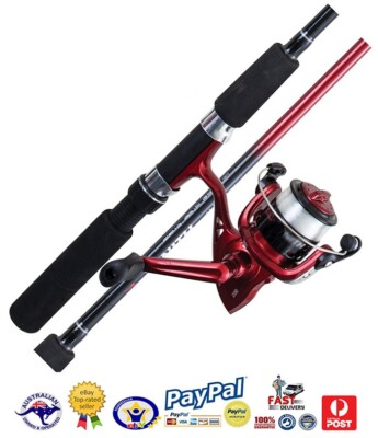 AUS QLTY Kids Pro Fishing Rod Reel Combo Set Ugly Angler Spinning Fly 6'' Foot