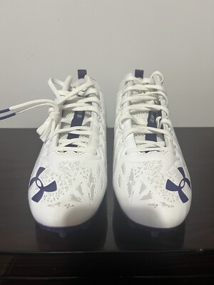 Under Armour Spotlight Football Cleats 4D Foam White Purple  display picture 1