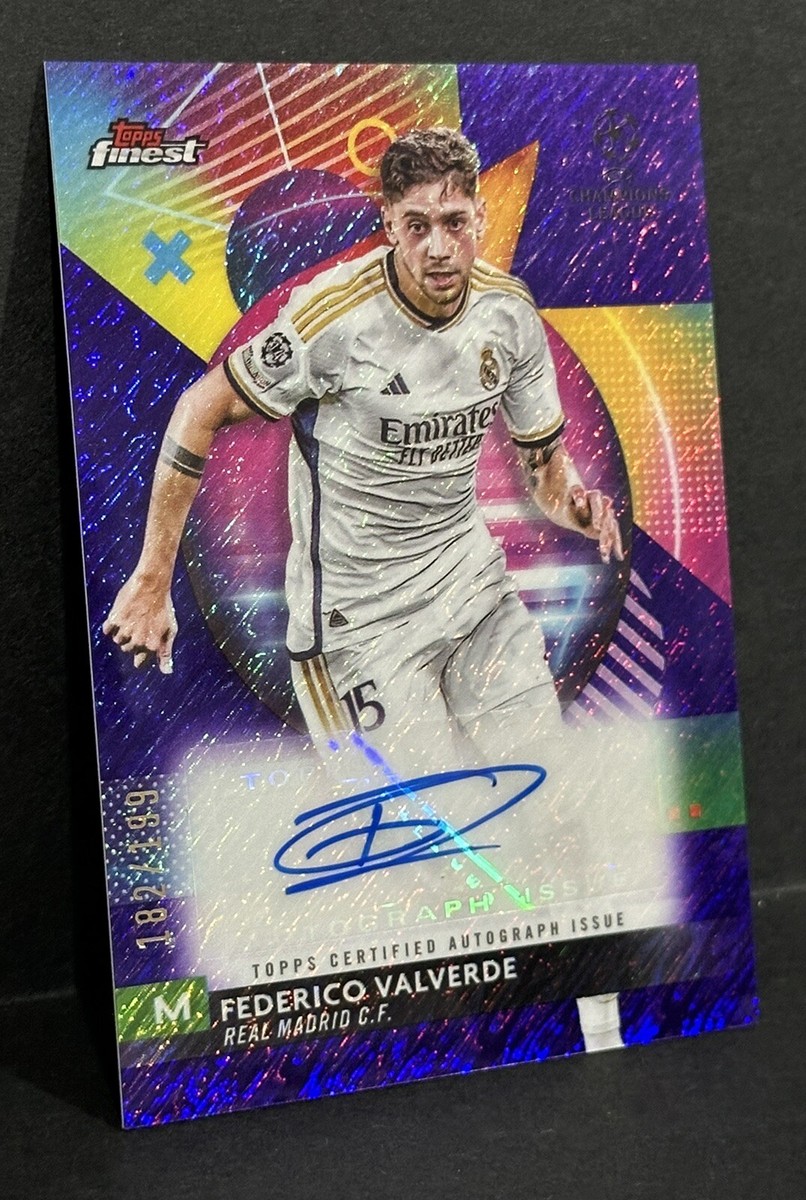 2023-24 Topps Finest UCC Real Madrid Federico Valverde Auto Purple 