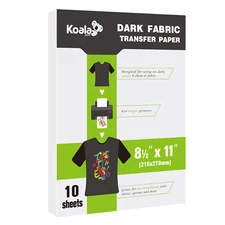 Koala Printable Inkjet Heat Transfer Paper Dark Light Fabrics Iron-on 8.5X11 10P