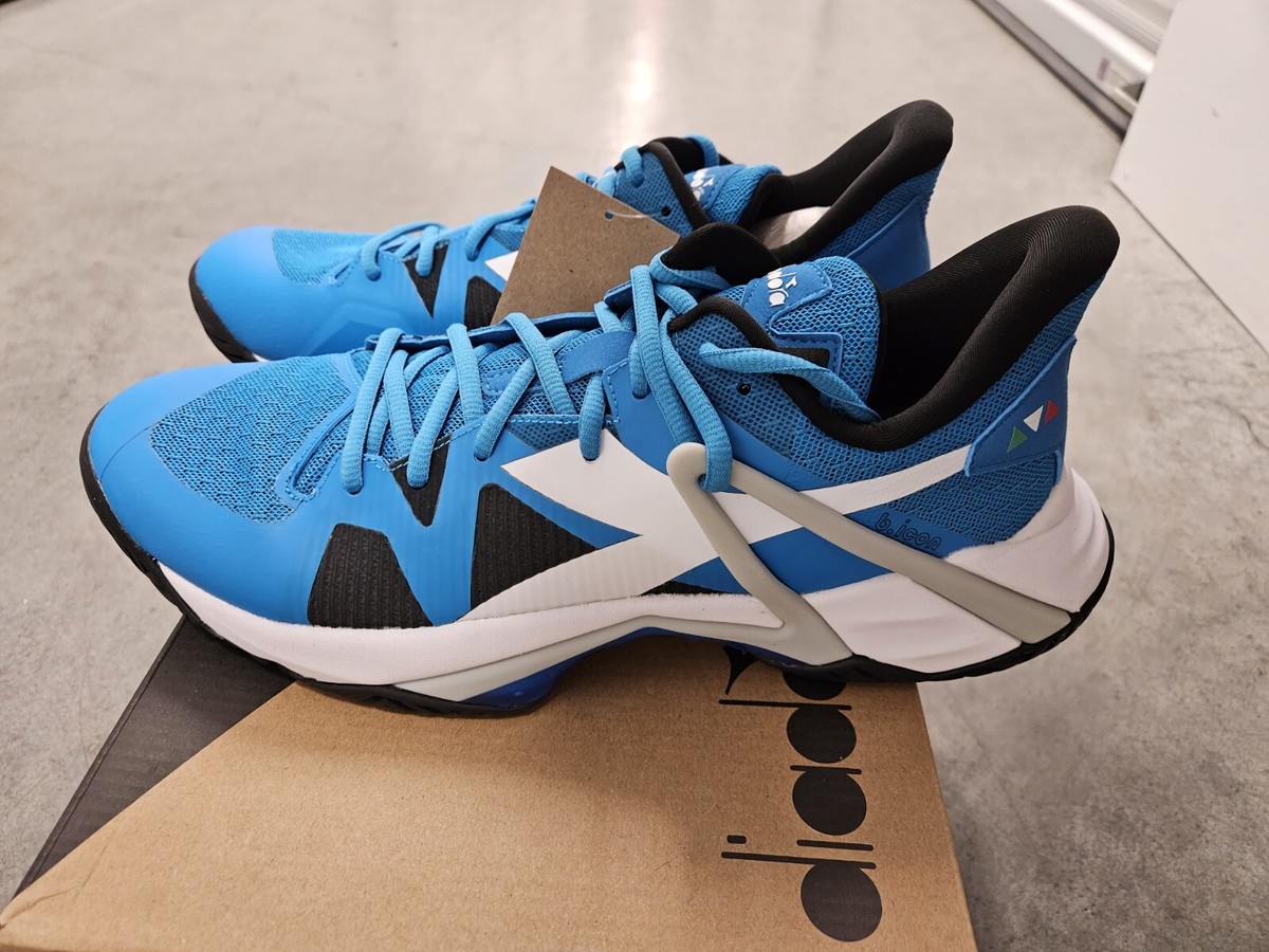 Diadora B.Icon 2 AG Mens Size 9 Blue Black Running Tennis Sports Shoes Sneakers B.ICON 2 AG Tennis shoes for hard surfaces or clay - Men  main image 3