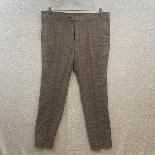 Orange Plaid Slim-Ft Pants 38/30 NWT | eBay