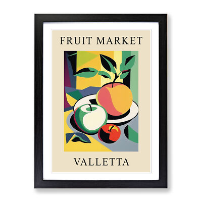 Valetta Obstmarkt Apfel Ausstellung gerahmte Leinwand Wandbild Kunstdruck Bild