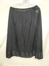 Velrose Half Slip Skirt Women's Plus Size 2x Black Pull On Stretch Nylon 31"