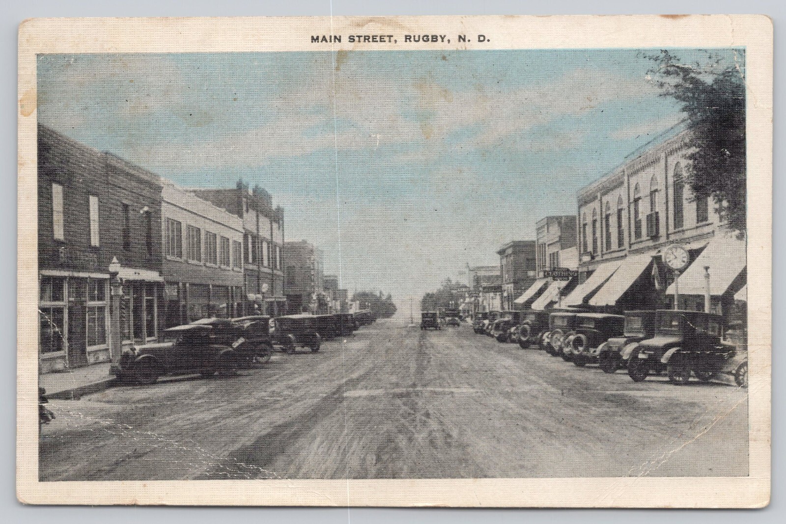 Vtg Post Card- Main Street Rugby, North Dakota- B432 | eBay