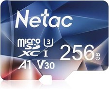 Netac Micro SD Card, 256GB, A1, U3, C10, V30, 4K, 667X, UHS-