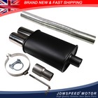 Universal Exhaust Back Box Twin Tip Stainless Steel Sports Performance MC003+50