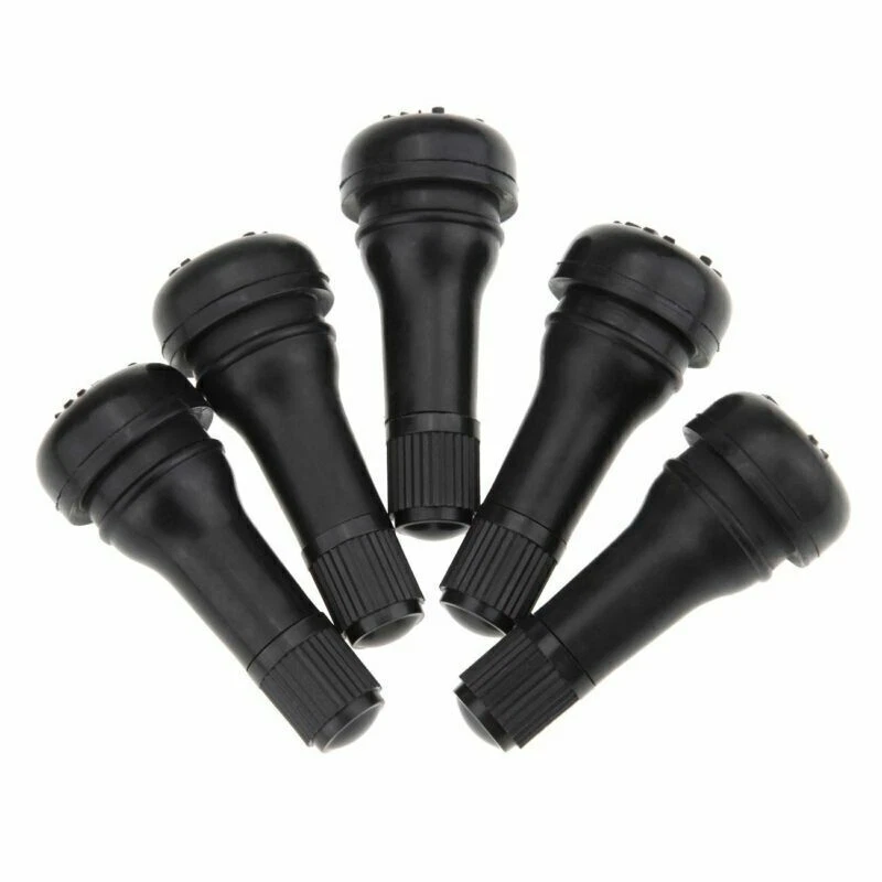 4Pcs Car Alloy Wheel Snap In Rubber Tubeless Tyre Air Valve Stem&Dust Caps Cover - Image 4 of 4