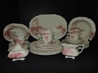 VINTAGE MYOTT SON AND COMPANY "RED HOMELAND" MULTISIDED CHINA SET MADE IN ENGLAN