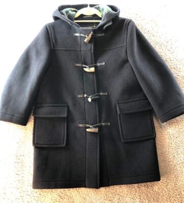 Liliputian Bazaar Best & Co Childs Coat Size 10 Y Navy Blue Wool Hooded Packets