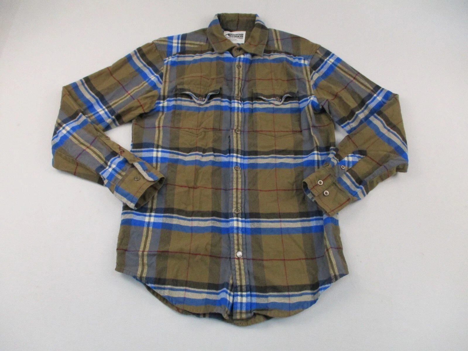 Mountain Khakis Shirt Men's Small Brown Flannel Long Sleeve Outdoor Plaid
