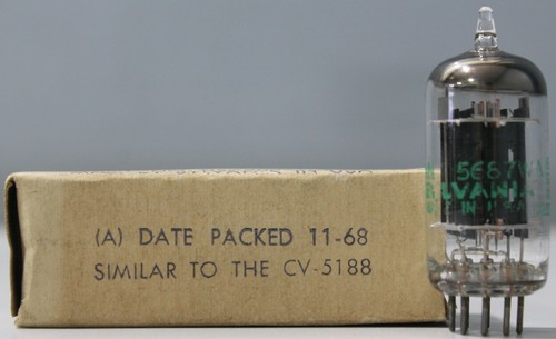 JAN 5687WB Sylvania NOS NIB Top O getter made in U.S.A Amplitrex Tested - Picture 4 of 12