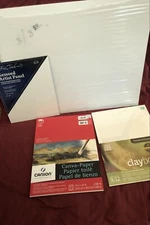 Fredrix Canvas 20” X 16” Pack Of 3 + Canson Canvas Paper, Gessoed Artist READ