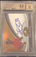 2011 BOWMAN PLATINUM PROSPECTS GOLD REF JEAN SEGURA AUTO ROOKIE RC #d/50 BGS 9.5