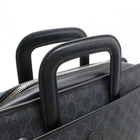 Gucci GG Supreme Interlocking G Business Bag Mallette PVC Cuir Noir 700531