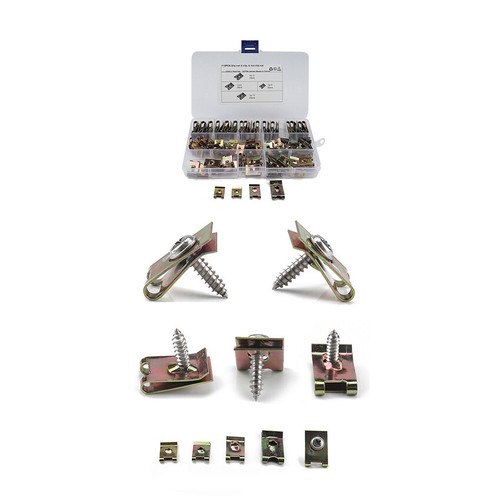 110tlg U-Clip Mutter Klemmmuttern M6-M12 Schnappmutter Käfigmutter Blechmuttern - Bild 5 von 14
