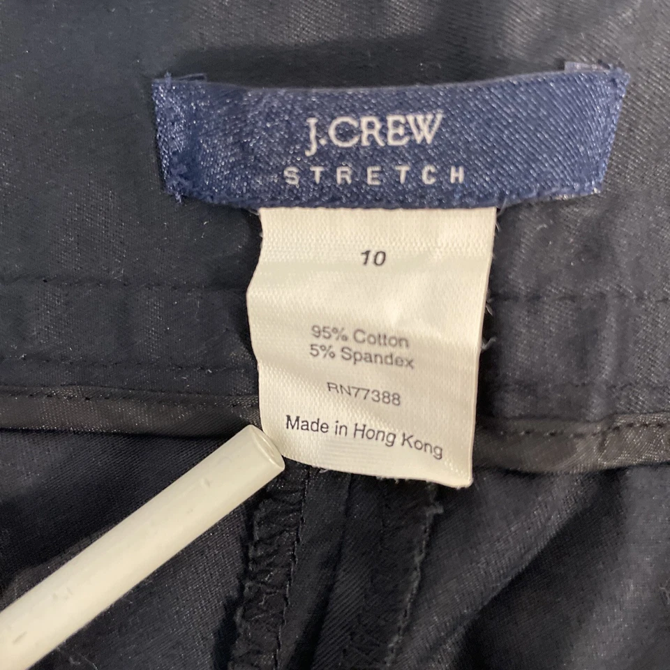 J. Crew Stretch--BusinessWomen's Black Skirt Zipper Closure Size 10 - Image 2 of 4
