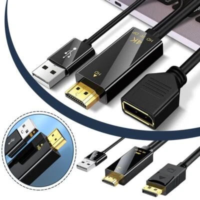 MARKENLOS 1x HDMI auf DisplayPort Kabel 19cm/1,8m A6V1 Q5Q5 B7X4 N6D2 Q2N5