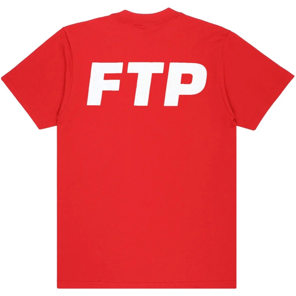 FTP Puff Print Logo Tee T Shirt Red L Large Brand New eBay