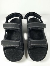 LIFEGUARD Men's Slip On Sandals Sz 8/9 Adjustable Straps Water Shoe Black