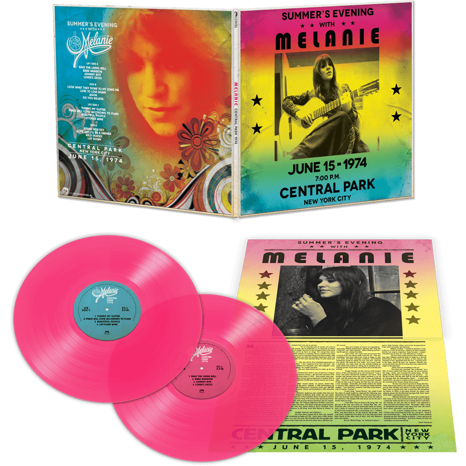 Melanie Central Park 1974 (Pink Double Vinyl LP) Brand New Key