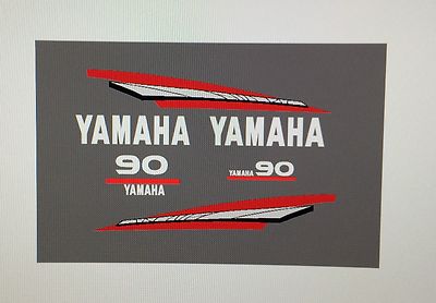 Yamaha 2-Stroke 60/70/85/90hp Outboard Engine MARINE VINYL Decal Kit