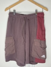Adidas French Terry Shorts Mens Size Medium Purple Colorblock Sportswear HZ9702