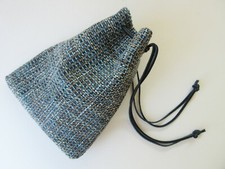 LARP Drawstring Teal Tweed Pouch Bag Cosplay Empire Festival Pennsic Medieval