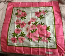 Vintage Frankie Welch Scarf 1969 International Azalea Festival Norfolk VA Beauty