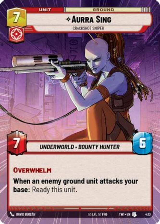 Aurra Sing - Crackshot Sniper - Hyperspace #433 Star Wars Unlimited Twilight of