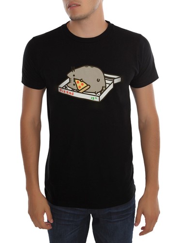 Pusheen The Cat 3 Shirt Bundle SO LAZY - PIZZA BOX - I LOVE KITTIES T-Shirt NWT - Picture 3 of 4