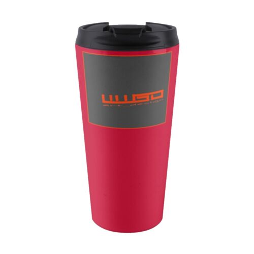 travel mug.. tazza da viaggio_color ruby_443ml_dishwasher-safe_ stainless steel - Picture 1 of 3