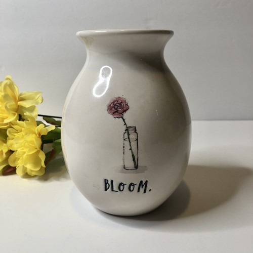Rae Dunn Flower Vase Bloom By Magenta 5.5" Ceramic Artisan Collection Bud Vase