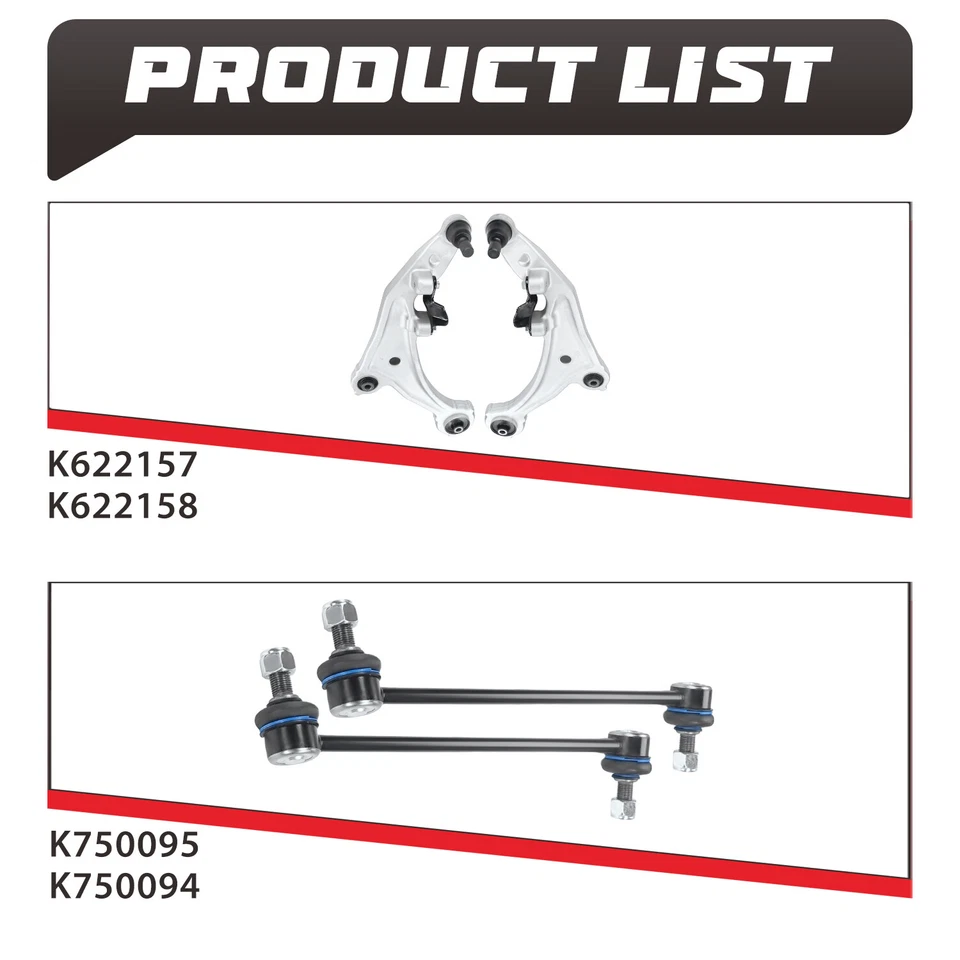 Brazo de control delantero para Nissan Murano 2009-2014 con rótula + barra estabilizadora izquierda + derecha Foto 3 de 4