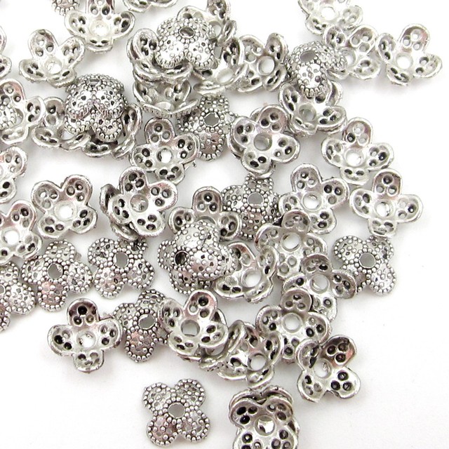 100Pcs Alloy Metal Flower Beads Finding For Jewelry Making7mm eBay