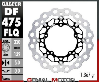 Galfer Bremsscheiben Vorder CUBIQ FLOAT(C. STEEL)320x5mm YAMAHA V MAX 1700 2009