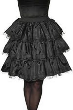 Steampunk / Gothic Ruffled Skirt Solid Or Stripe Elastic Waist Costume Skirt OS