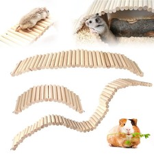 Bendable Hamster Climbing Ladder Wooden Multifunctional Hamster Habitat Toy Cage