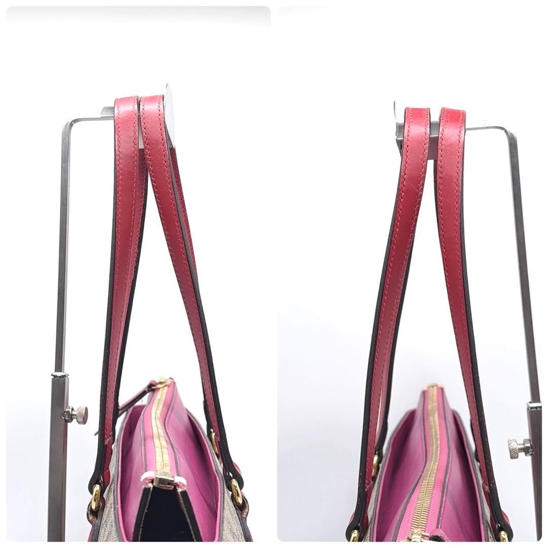 GUCCI Tote Bag GG Supreme PVC Leather Unisex Red Authentic Vintage thumbnail 7