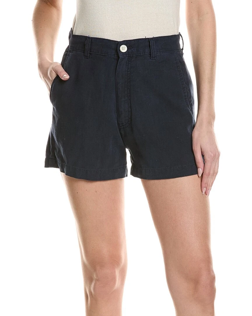Dl1961 Taylor Linen Bright Navy Linen Short Women's