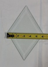 6 X 9 Clear Glass Beveled Diamond, 1/2 Inch Bevel Set Of TWO