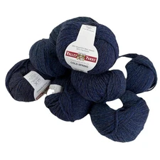 Valley Yarn Cold Spring Lot of 10 Color # 08 Navy Blue Wool Alpaca Blend 50g New