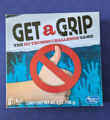 Hasbro Gaming Get a Grip No Thumbs Challenge Party Game