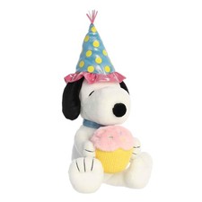 Aurora Adorable Peanuts Birthday Snoopy Stuffed Animal - Medium, White