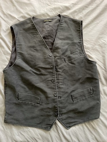 Le Laboureur French Workwear Vest Solid Grey Made in France size 54
