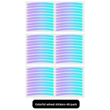 60PCS Reflective Safety Stickers for Bikes Helmets Cars Night Visibility