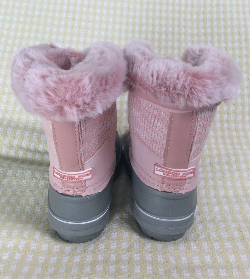 London Fog Boot Girls Toddler Size 7 Pink High Top. - Image 3 of 4
