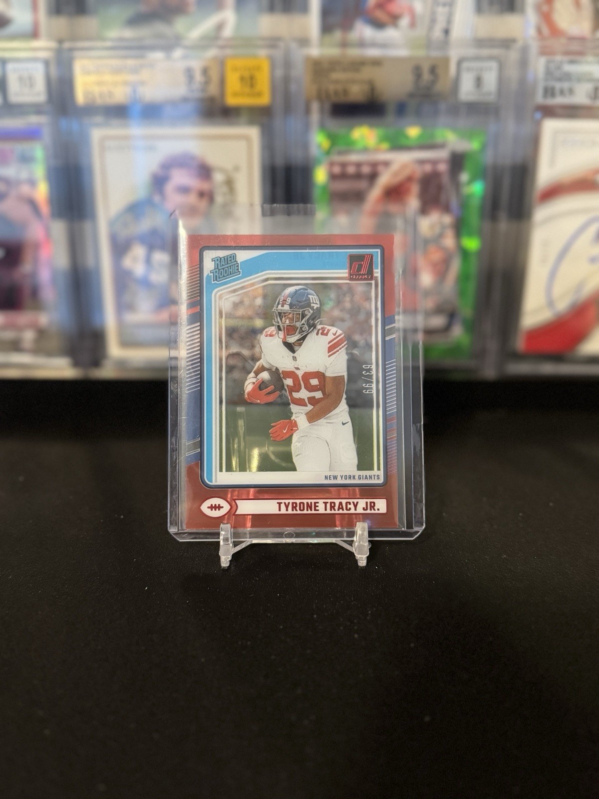 2024 Panini Clearly Donruss - Rated Rookie Tyrone Tracy /99 Jr. #100 Red