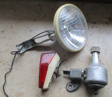 OLDTIMER  FAHRRAD LICHTANLAGE Scheinwerfer Dynamo  Fahrradlampe Fahrradteile